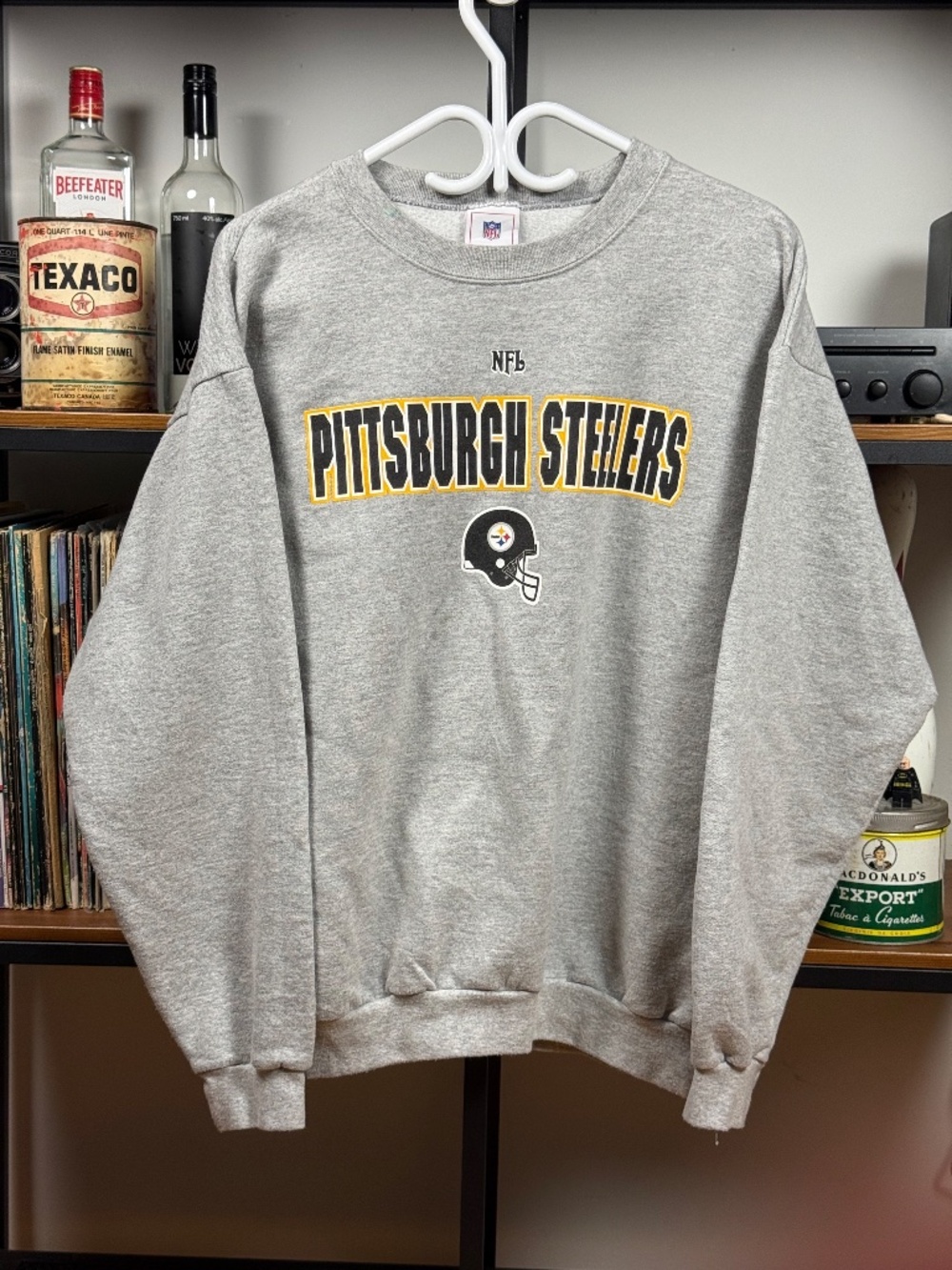 Vintage Y2K 2000s NFL Pittsburgh Steelers men crewneck sweater size Large